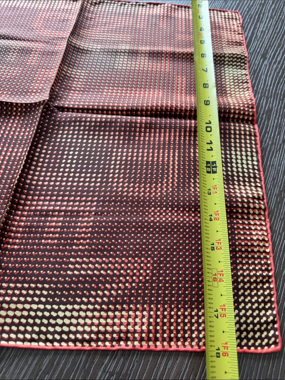 Fendi NWT 100% Silk Square Scarf Logo printed in Burnt Orange Yellow